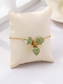 1pc Women's Green Ombre Elegant Beach Vacation Style Anklet - Green - View 2