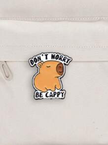 1 件可爱金属水豚动物胸针，多功能衬衫/包包配饰连衣裙配饰别针，用于衣服包饰学校办公室配饰衬衫夹克珠宝圣诞节万圣节衣服别针有趣可爱的教师礼物 - 黃色 - 查看 4