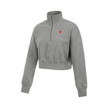 Nike Women's AS W NSW PHNX FLC QZ CROP GCEL Sweatshirt/Pullover Knitted Hooded Sweatshirt HV8731-063 - Black - View 1