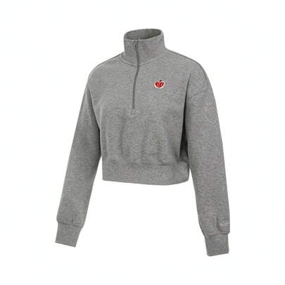 Nike Women's AS W NSW PHNX FLC QZ CROP GCEL Sweatshirt/Pullover Knitted Hooded Sweatshirt HV8731-063