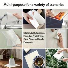 12pcs, Swedish Dishcloths, Cleaning Cloth, Washable Decorative Household Cleaning Rags, Kitchen Dishwashing Cloth, Reusable Absorbent Quick Drying Hand Towel, Dishcloth, Kitchen Towel, Cleaning Supplies, Cleaning Tool (Cat) - 12pcs - View 9