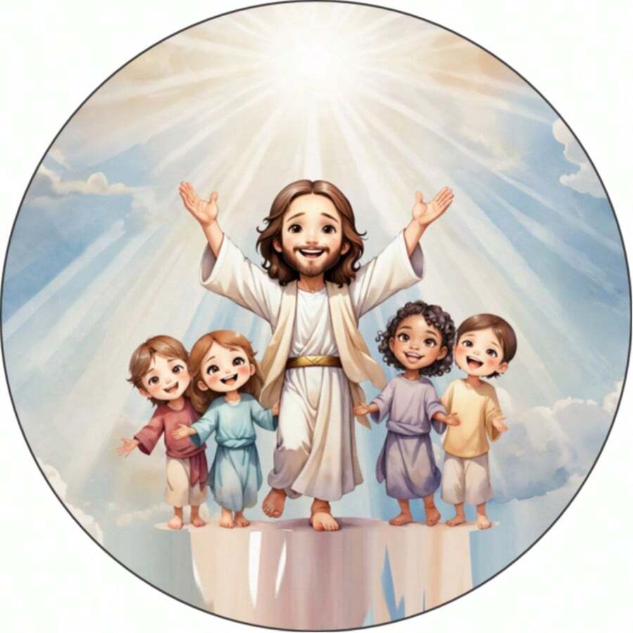 Round Party Panel Easy To Wear With Elastic 1.50m Easter - PSC069 - View 1