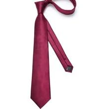 Marsala Semi Slim Tie For Men For Various Occasions - Marsala Slim Checked Tie - View 3