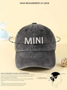3-in-1 bestickte "DAD MOM MINI" Washed Baseballkappe, verstellbarer Outdoor Lässig Sonnenhut für Frühling/Herbst Reisen Strand Urlaub, Y2K Eltern-Kind-Stil