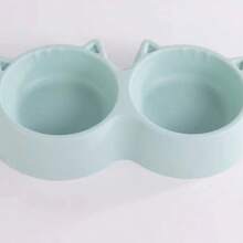 2-In-1 Plastic Cat Lover And Cat Mom Love & Dog Lover And Dog Mom Love Feeding/Drinking Bowls, Neck-Protecting Cat/Dog Lover Gift And Dog/Cat Mom Love Pet Bowls