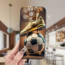 1pc Black Angel Eye, Soccer Ball, Dollar Bill Pattern Mobile Phone Case, Personalized Compatible With IPhone 16 Pro Max/15/14 Plus/13/12/11, Compatible With Samsung Series