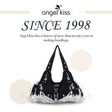 Angelkiss Hobo Purses And Handbags Women Satchel Handbag Women Purses Large Daily Shoulder Bags - 黑色 - 查看 2
