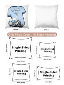 1 Pc Customized Soccer T-Shirt With Name And Number, Soccer Player Children Gift - Customized Name And Number Pillow Cover