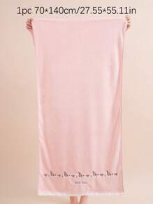 4/3/2/1 件珊瑚绒绣花玫瑰浴巾/浴巾,田园浪漫风格,吸水柔软蕾丝毛巾或浴巾,舒适的家居浴室装饰,美容院礼品浴巾,酒店运动,家居必需品,毛巾,护肤品 - 淺粉色 - 查看 10