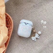 1pc Colorful Shell Pattern Butterfly Lanyard Case, Luxury Fashion Anti-Drop Earphone Cover Compatible With AirPods 1/2/3/Pro/Pro 2