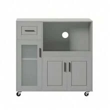 SoBuy Kitchen Cabinet FSB78-HG - Grey - View 2