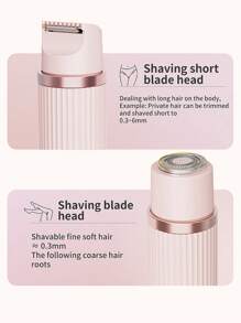 Electric Razors Shaver ,Bikini Trimmer For Women,Portable Multifunctional Shaver Rechargeable Electric Hair Removal Trimmer For Men And Women - Dual Head Shaver With USB Charging, Safe And Painless Wet And Dry Use For Painless Trimming Of Pubic Hair, Face, Underarms And Legs, IPX7 Waterproof,Best Gift For Woman, Gift Shaving Grooming,Gift For Mother's Day