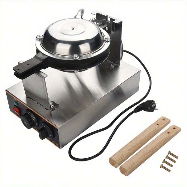 Electric Egg Cake Oven Puff Bread Maker Stainless Steel Kitchen Egg Cake Machine