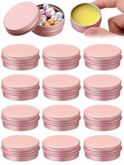 1 个（5-100 毫升）罐，金属锡罐，铝锡罐，带螺旋盖的容器，适用于乳液棒、胡须霜、香水、面霜、洗漱用品、面霜、样品。Les、化妆品、化妆品