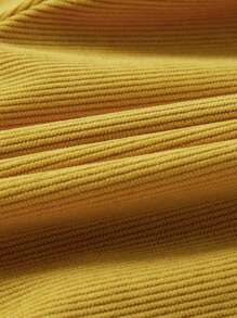 Men's Letter Print Drawstring Waist Loose Casual Bermuda Shorts - Yellow - View 4