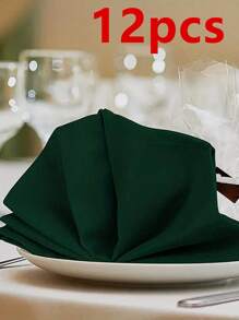 6/12/280pcs Minimalist Solid Color Cloth Napkins, Washable And Reusable For Restaurant, Party, Banquet, Dining Table
