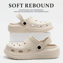 Heavy-Duty Slip-On Sandals, Women's Summer Outdoor Thick Sole Platform Beach Shoes, Anti-Skid Slippers Couples