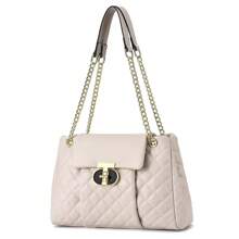 Fashionable Chain Strap Bag, Underarm Bag, Shoulder Bag With Metal Chain Flap, Minimalist