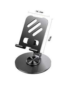 1pc Metal Sturdy Rotatable Desktop Mobile Phone Stand Compatible With IPhone, Android Phone, Gift For Birthday, Family, Friends Phone Holder, Phone Accessories