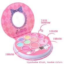 儿童公主化妆角色扮演玩具、可洗便携手提包玩具、舞蹈表演角色扮演派对礼物（内部物品颜色随机） - 彩色 - 查看 9