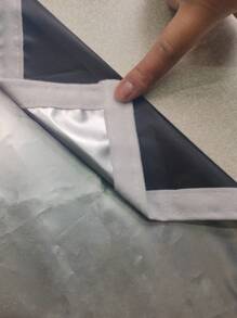 Cortinas opacas, tela opaca negra y plateada, adecuada para guardería, dormitorio, dormitorio universitario, viajes, con adhesivo doble cara