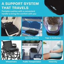 Xtreme Comforts Seat Cushion Office Chair Cushions - Pack Of 1 Padded Foam Cushion W Handle For Desk Wheelchair And Car Use - Back Support Pillow For Chair - StandardSeatCusion(Black)1 - View 7