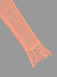 Korean Style Christmas Casual Boho Holiday Party Vintage Clothes Women Old Money Style Cute Airport Streetwear Country Concert Outfit Cosplay Halloween Costume Halloween 2025 Sexy Witch Costume Going Out Fall Women Clothes Back To School Clothes Y2K Country Concert Outfit Fall Dresses For Women Winter Outfit For Women Goth Steampunk Solid Color Round Neck Hollow Out Tassel Semi-Sheer Casual Versatile Knitted Dress - Coral Orange - View 4