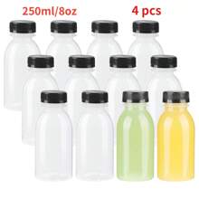 2/4/6/8/10 Stücke klare Plastikflaschen, wiederverwendbare Mini-Saftflaschen mit Deckel, kleine leere Getränkebehälter, auslaufsicher. Für Saft, Milch, Smoothies, Eiskaffee, Fruchtshakes, Soßen, Sirupe und andere Getränke zur Aufbewahrung. Kann Ihren unterschiedlichen Bedürfnissen und Ersatzbedarf erfüllen. - Verschiedenfarbig - Übersicht 16