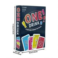 Juego de cartas de fiesta ONE DRINK Juego de mesa - Negro - Ver 2