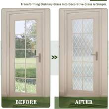 1 Roll Plaid Window Film, Frosted Privacy Window Film, Decorative Glass Film, Vinyl Film, Suitable For Bathroom, Office, Home, Non-Adhesive, Anti-UV, 17.53*118in Bathroom Accessories