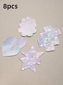 2pcs Disposable X-Shaped Nipple Pasties, Sexy Glitter Adhesive Bra Breast Petals For Party, Intimate Lingerie