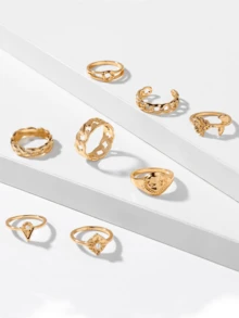 28pcs/Set Fashionable & Elegant Assorted Shaped Earrings