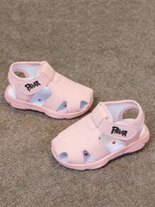 1 Pair Infant/Toddler Comfortable Soft Bottom Outdoor Versatile New Casual Thickened Bottom Walking Shoes, Suitable For Summer, Beach, Vacation, School, Stepping - Pink - View 6