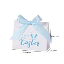 10 pièces Sacs en papier de bonbons de Pâques, boîtes d'emballage d'œuf de Pâques, boîtes d'emballage de bonbons, boîtes d'emballage de cadeaux portables, boîtes de rangement de cadeaux de fête