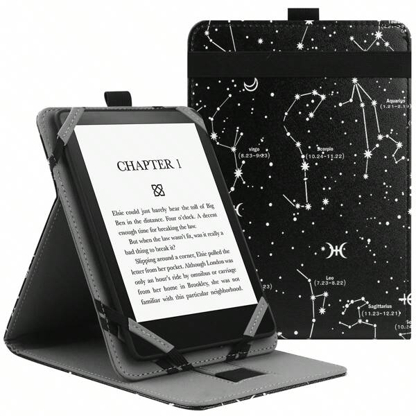 Universal Case For 6",6.8"7 Kindle/Colorsoft Paperwhite EReaders,Folio Stand Cover With Handstrap Compatible With Kindle/Kobo/Tolino/Pocketook/ 6/6.8/7 Inch Ebook Reader
