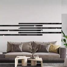 10 piezas de pegatinas de pared de rayas de espejo acrílico, decoración adhesiva extraíble DIY para sala de estar, dormitorio, comedor, baño, alquiler y dormitorio, decoración de pared creativa moderna, pegatinas, decoración de pared, vinilo para decoraciones del hogar, artículos de decoración de primavera para renovar su hogar, pegatinas de decoración de ramas