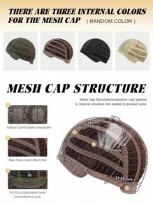 NAMM 女士亚麻棕色假发 长直发假发带刘海 自然柔软 高品质合成耐热纤维假发 适合女孩日常派对学校使用 28 英寸 - 亞麻棕 - 查看 8