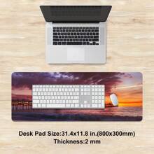 1pc Guiding Light At Sunset: Coastal Scenic Mouse Pad Gaming Mouse Pad Multi-Size Keyboard Desk Mat Rubber Anti-Slip Office Mouse Pad Desk Accessories Keyboard Desk Pad For School Office Home Gift For Friend Family