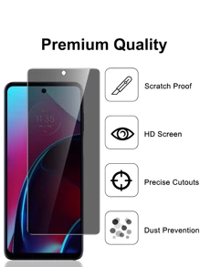 3Pcs Privacy Screen Protector Compatible With Samsung Galaxy & Moto , 9H Hardness,Scratch-Resistant, Anti Spy Anti Peeping, Case Friendly Tempered Glass For Realme OPPO OnePlus Mi Redmi Gift For Birthday, Family, Friends Anti-Spy, Phone Screen Protector, Phone Accessories - Black - View 5