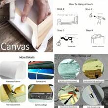 2D Wooden Framed Canvas Painting, Vibrant Boxing Glove Graffiti Canvas Art Print – Colorful, Inspirational Sports Wall Decor With "PULF" Detail, Modern Abstract Background, Ideal For Home Or Office - 彩色 - 查看 10