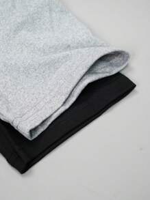 Purechapter Bộ 4 món cho bé gái tuổi teen, gồm áo thun ngắn tay màu trơn và quần ống loe đen/xám, thoải mái và phù hợp cho mùa xuân/hè. - màu đen - Xem 4