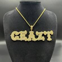 Customized Engraved Letter Pendant With Cubic Zirconia In Brass, DIY Personalized Hip Hop Necklace Jewelry For Couples, Comes With 1 Braided Chain,Frosted Silver,Stylish,Unisex,Vintage,Goth,Cuties,Custom,Personalized,Unique,Ideal Gifts For Him,Ideal Gifts For Her,Her,Boyfriend,Girlfriend,Dad,Mom,Family,Friends,Pets,Son,Daughter,Grandparents,For Anniversaries,For Birthdays,For Daily Wear,For Weddings,For Graduation,For Prom,For Party,Vacay Vibe,School Supplies,Back To School,For Office,For School,For Classroom,For Teacher Gifts,For University,For Colleague,For Dorm Rooms,For Teacher,For Boys And Girls,For Teenagers,Junior High School Students,Middle School Students,High School Senior High School Students,College Students,University Students,Freshman,Sophomore,Underclassmen,Customized Fashion Word Necklaces,Street Casual Chic - Multicolor - View 26