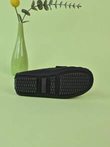 1 par de zapatos tipo náutico planos informales tipo slip-on, para niño/niña, cómodos mocasines para la escuela, al aire libre, primavera y otoño - Negro - Ver 7