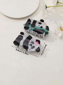 1pc Panda Pattern Hair Clip, Cute & High-End Hair Claw Hair Accessory For Women