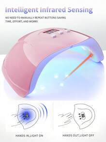 LULAA 1pc UV LED Gel Nail Lamp, Professional Nail Dryer, Quick Curing Gel Nail Polish Lamp, Portable Auto Sensing Gel Nail Curing Light For Salon Use And Home DIY Manicure, Best Gift For Girls