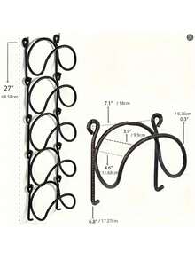 1pc Wall-Mounted Storage Racks, Wine Rack, Multi-Functional Iron Art Towel Rack