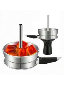 Hookah Bowl Set - Silicone Hookah Tobacco Shisha Bowl With Heat Management Screen Charcoal Holder For Smoking Shisha Hookah Easy Replace Charcoal Fast Cleaning Boy Valentine Heart Women's Valentine