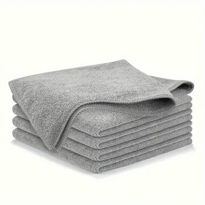 Microfiber Cleaning Cloth 1/5/10 Bag - Woven Polyester Multifunctional Rags For Bathroom, Kitchen, Toilet And Automotive Details