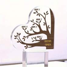 1pc Custom Acrylic Family Tree Heart Plaque - Perfect Gift For Mom On Christmas & Mother's Day, Birthday | Versatile Indoor/Outdoor Decor | Personalize With 3-10 Names | Ideal For Home, Office, Living Room, Bedroom, Bar, Cafe, And Restaurant,Personalized Gifts,Personalized Ornaments, Christmas Gifts,Personalized Christmas Ornaments, Holiday Gifts - Multicolor - View 9