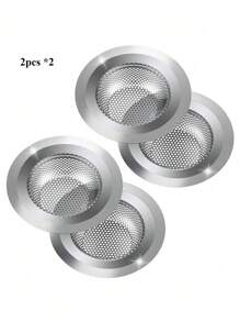 1/2 件不锈钢厨房水槽排水过滤器，大号 4.5 英寸直径，防堵塞细网，宽边水槽排水